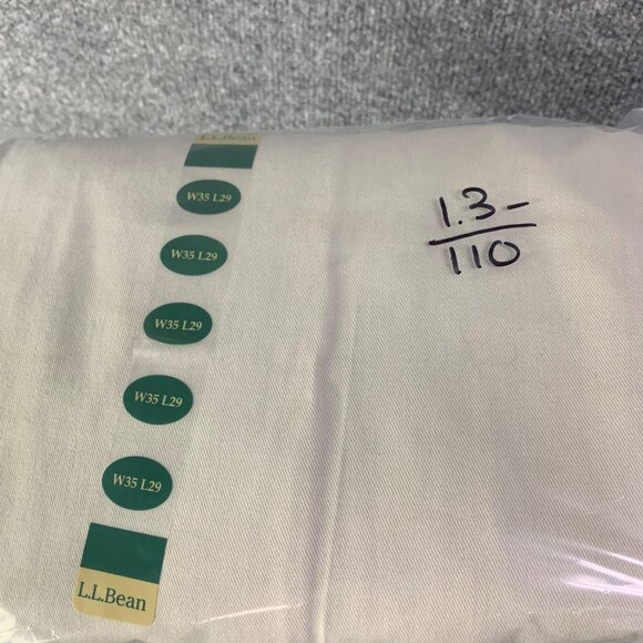 NEW L.L.‎ Bean Mens Wrinkle-Free Cotton Chino Pants Khaki 35Wx29L - Picture 9 of 10